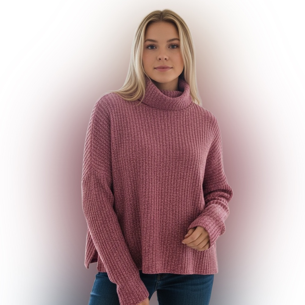 Forever 21 Mauve Turtleneck Sweater